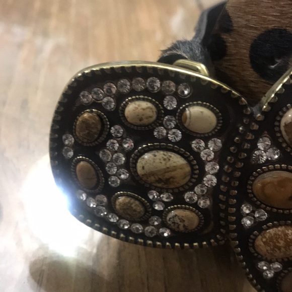 WCM Leopard Print Calf Hair sz S Belt main image 7